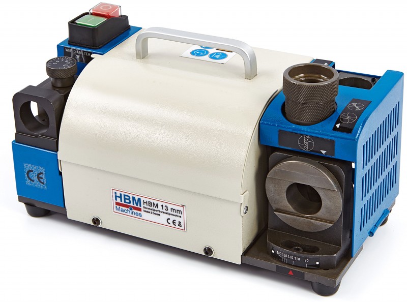 HBM Borenslijpmachine Model 2 Deluxe 2-13 mm, CBN 200, 120 W, 5100 rpm, voor HSS- en spiraalboren HBM Borenslijpmachine Model 2 Deluxe 2-13 mm, CBN 200, 120 W, 5100 rpm, voor HSS- en spiraalboren