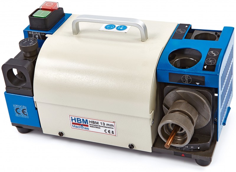 HBM Borenslijpmachine Model 2 Deluxe 2-13 mm, CBN 200, 120 W, 5100 rpm, voor HSS- en spiraalboren HBM Borenslijpmachine Model 2 Deluxe 2-13 mm, CBN 200, 120 W, 5100 rpm, voor HSS- en spiraalboren