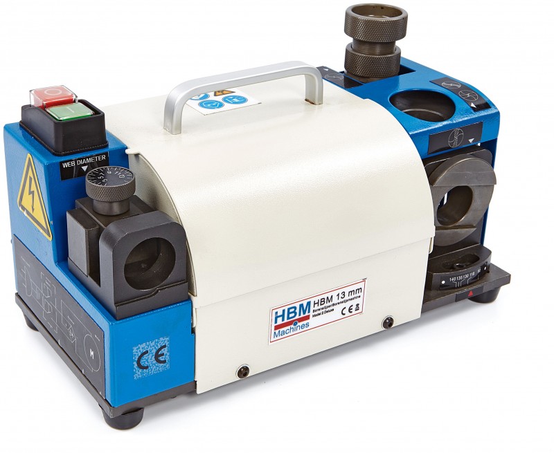 HBM Borenslijpmachine Model 2 Deluxe 2-13 mm, CBN 200, 120 W, 5100 rpm, voor HSS- en spiraalboren HBM Borenslijpmachine Model 2 Deluxe 2-13 mm, CBN 200, 120 W, 5100 rpm, voor HSS- en spiraalboren