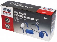 HBM 5-delige Luchtgereedschapset 600 ml EURO Connector HBM 5-delige Luchtgereedschapset 600 ml EURO Connector