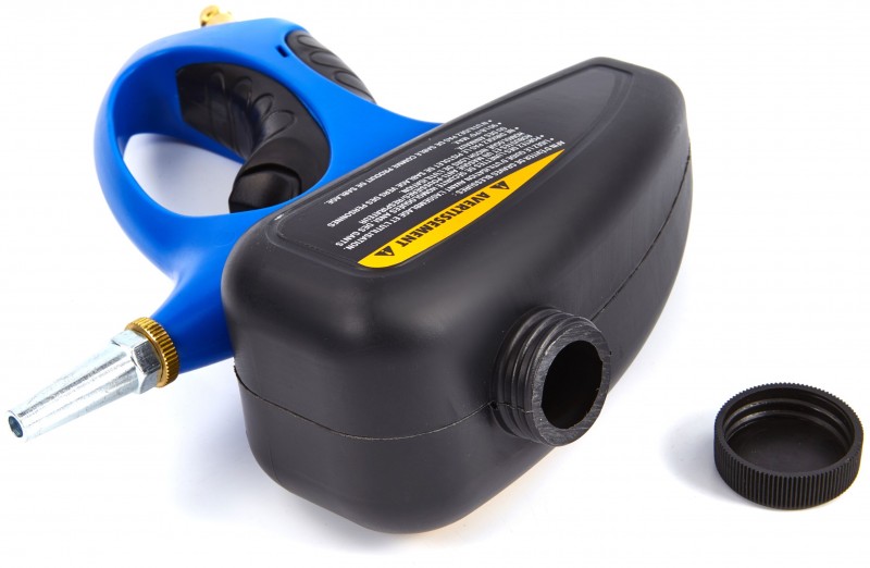 HBM Spot Straalpistool met 2 kg grit en 2 nozzles, luchtverbruik 160 l/min, nozzle 5 mm