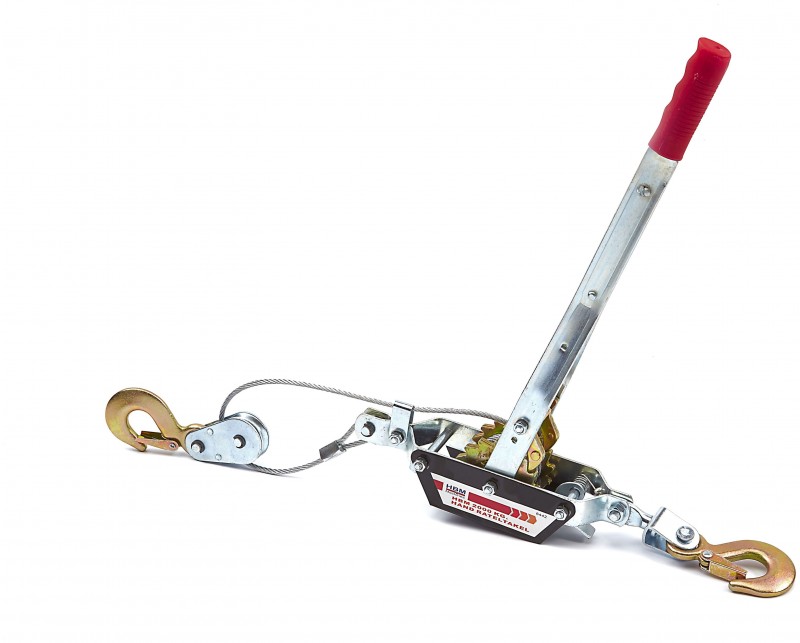 HBM handratellier 2000 kg, 2 m draadkabel, 4,5 mm, verzinkt staal, 2 haken, 3 kg