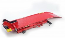 HBM motorheftafel 360 kg verrijdbaar rood 221,5 x 48 cm, max. hoogte 80 cm