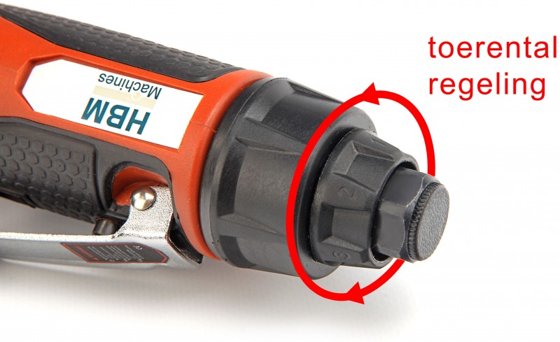 HBM Profi Variabele Pneumatische Haakse Stiftslijper 20.000 rpm 6 Bar 113 l/min 530 g HBM Profi Variabele Pneumatische Haakse Stiftslijper 20.000 rpm 6 Bar 113 l/min 530 g