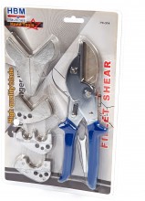 HBM 6-delige Multi-Kop PVC Snijder Set en Plinttang 60 mm HBM 6-delige Multi-Kop PVC Snijder Set en Plinttang 60 mm