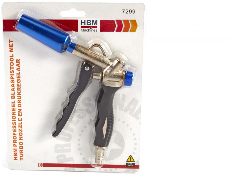 HBM Professioneel Blaaspistool met Turbo Nozzle en Drukregelaar, 10 bar, 188 l/min, M12 x 1, 110 dB
