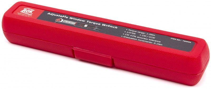 AOK 1/4 inch momentsleutel 1-5 Nm analoog met opbergkoffer
