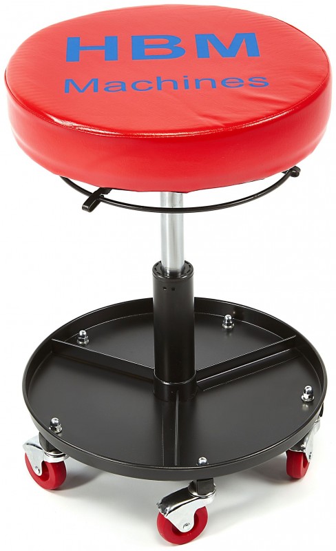 HBM verrijdbaar pneumatisch stoeltje verstelbaar, draagvermogen 115 kg, 40 x 40 x 18 cm, hoogte 54 cm HBM verrijdbaar pneumatisch stoeltje verstelbaar, draagvermogen 115 kg, 40 x 40 x 18 cm, hoogte 54 cm