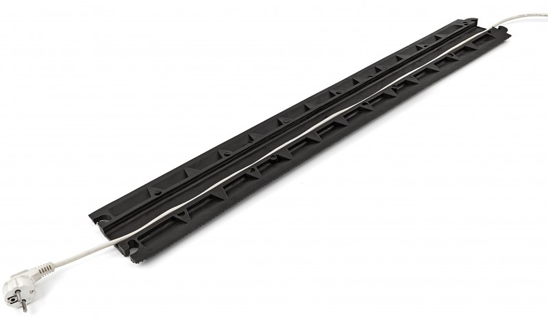 HBM 100 cm kabelbrug / kabelgoot, rubber, zwart, 1 kanaal, max. kabeldikte 10 mm, belasting 1.500 kg