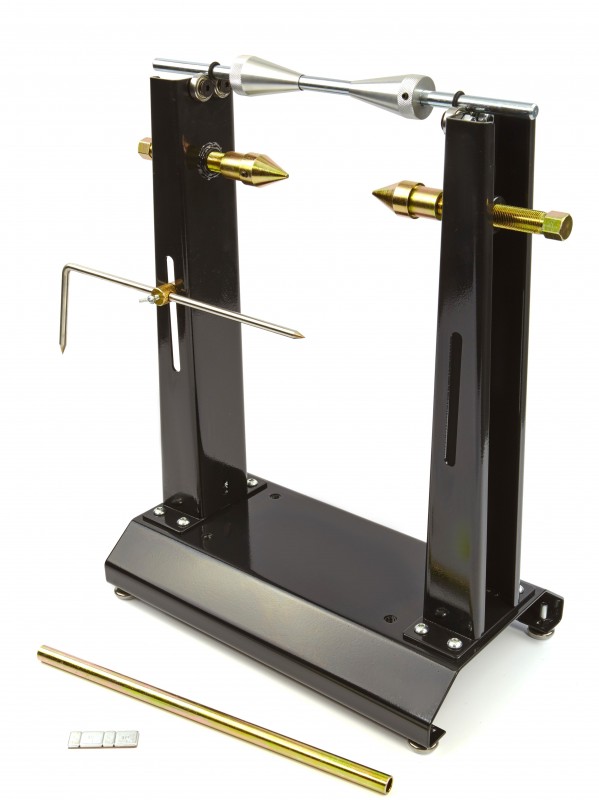 HBM Deluxe Motorbanden Balanceerapparaat met Verstelbare Poten voor Velgen tot 9 inch en Banden tot 35 inch