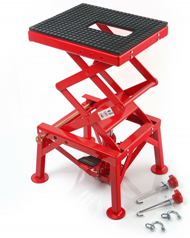 HBM motorheftafel rood 135 kg, maximale hoogte 90 cm