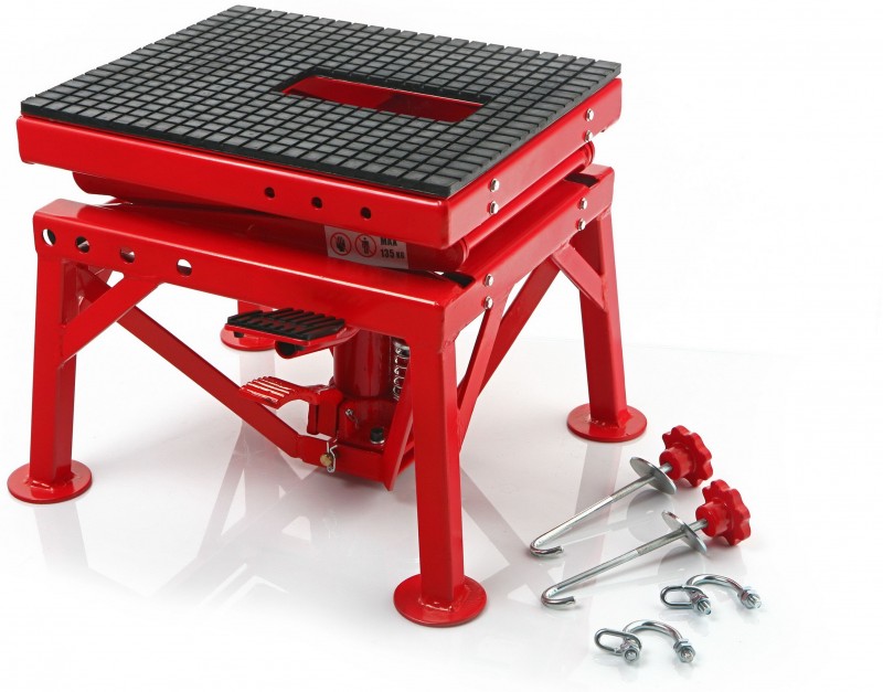 HBM motorheftafel rood 135 kg, maximale hoogte 90 cm
