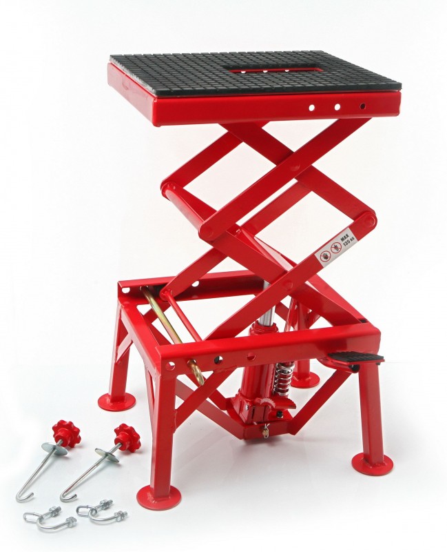 HBM motorheftafel rood 135 kg, maximale hoogte 90 cm