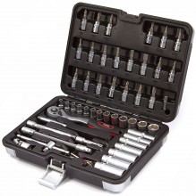 HBM 53-delige 1/4 inch dopsleutelset inclusief lange doppen