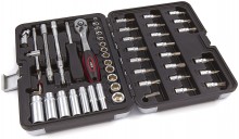 HBM 53-delige 1/4 inch dopsleutelset inclusief lange doppen