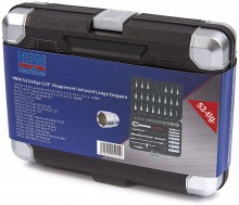 HBM 53-delige 1/4 inch dopsleutelset inclusief lange doppen