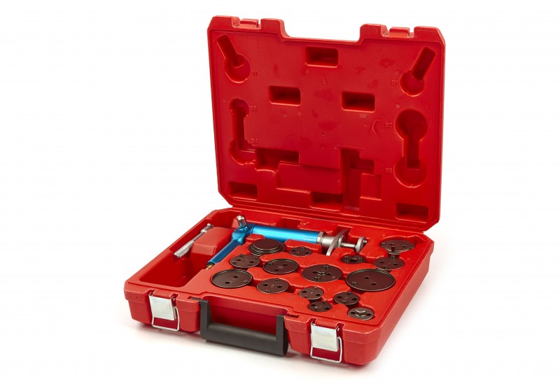 HBM Pneumatische Remzuiger Terugstelset 16-delig met Opbergkoffer 3,2 kg HBM Pneumatische Remzuiger Terugstelset 16-delig met Opbergkoffer 3,2 kg