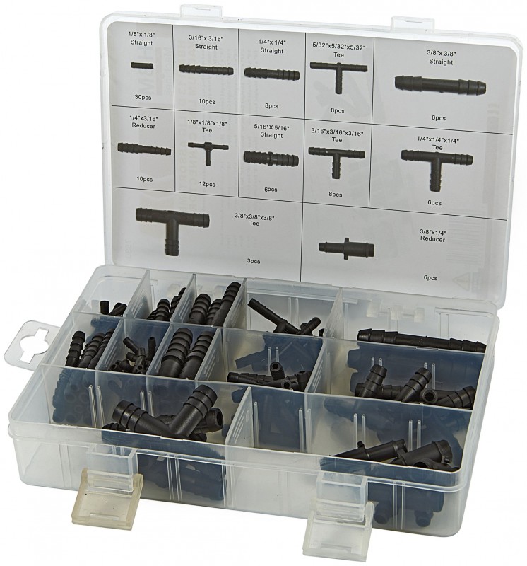 HBM 113-delige Assortiment Vacuum Line Connectors, geschikt voor gereedschapswand