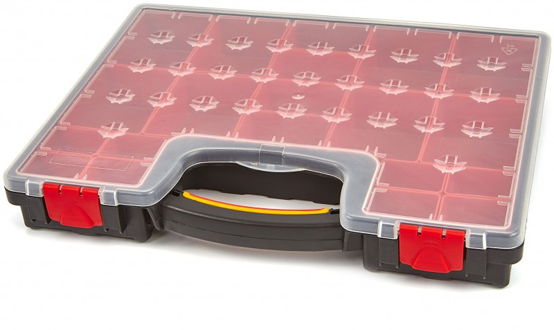 HBM assortimentsdoos met 20 losse bakjes voor gereedschapswand 42 x 33,5 x 6,5 cm