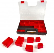 HBM assortimentsdoos met 20 losse bakjes voor gereedschapswand 42 x 33,5 x 6,5 cm