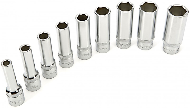 AOK 9-delige 1/2 inch Super Grip lange doppenset
AOK 9-delige 1/2 inch Super Grip lange doppenset