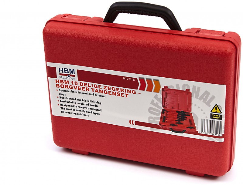 HBM Borgveertangenset 10-delig met opbergkoffer HBM Borgveertangenset 10-delig met opbergkoffer