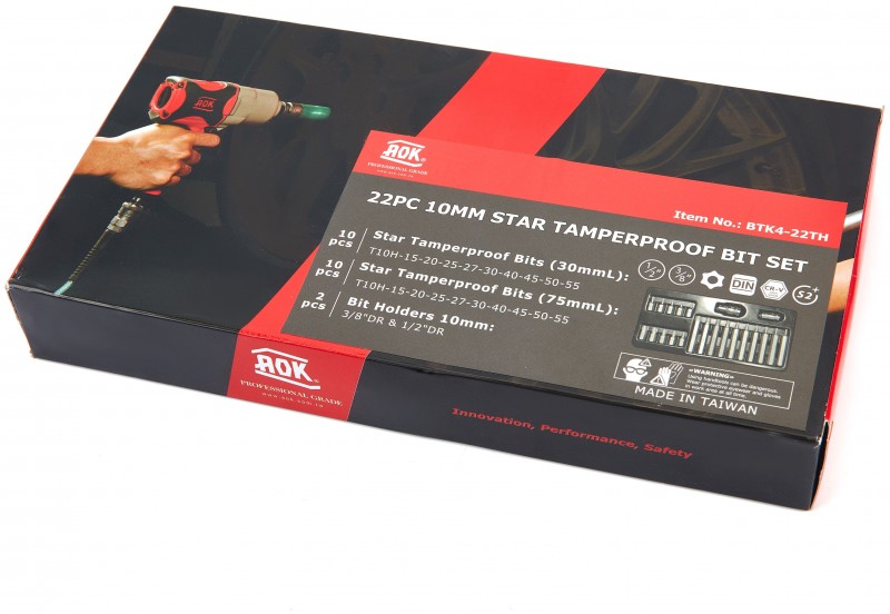 AOK 22-delige Slagvaste Professionele Torx Bitset