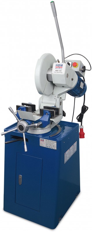 HBM 315 mm metaalafkortzaag 1500 W, 400 V, zaagblad 315 mm, 90° 90 mm, 45° 80 mm, verstelbaar -45° tot 45°