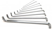 HBM Profi 9-delige Metrische Lange Inbussleutel Set 200 mm met Extra Korte Kop