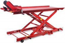 HBM motorheftafel 450 kg - rood, 250 cm x 66 cm, maximale hoogte 80 cm