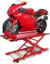 HBM motorheftafel 450 kg - rood, 250 cm x 66 cm, maximale hoogte 80 cm