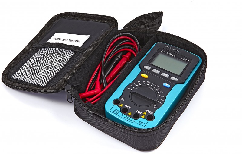 HBM 5-in-1 digitale multimeter met ampère, volt, weerstand, capaciteit, hertz, temperatuur en vochtigheid HBM 5-in-1 digitale multimeter met ampère, volt, weerstand, capaciteit, hertz, temperatuur en vochtigheid