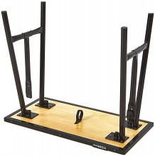 HBM opvouwbare werkbank 100 cm zware kwaliteit met houten blad zwart, 100 kg draagvermogen