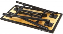 HBM opvouwbare werkbank 100 cm zware kwaliteit met houten blad zwart, 100 kg draagvermogen