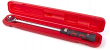 AOK 1/2 inch momentsleutel 40-200 Nm, 120 tands, doordruk vierkant, analoog, incl. opbergkoffer