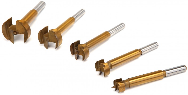 HBM 5-delige scharnierborenset / Forstnerborenset 15 t/m 35 mm voor hout