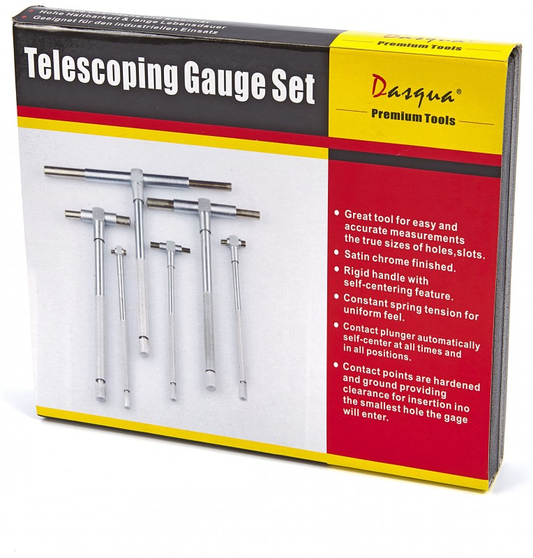 Dasqua Professionele 6-delige Telescopische Kaliberset 8-100 mm, Millimeter
