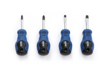 HBM Stubbie Schroevendraaier Set 4-delig Sleufkop en Philips HBM Stubbie Schroevendraaier Set 4-delig Sleufkop en Philips