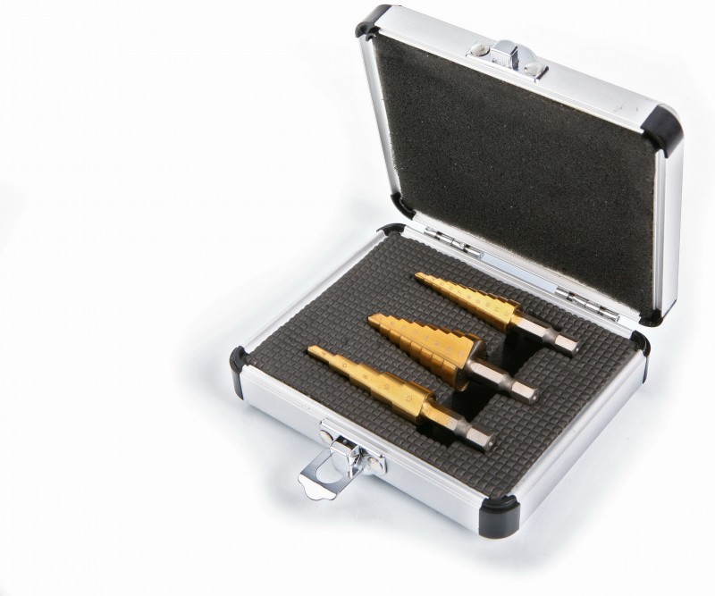 HBM 3-delige trapgatborenset met HEX aansluiting voor hout en dun plaatmateriaal