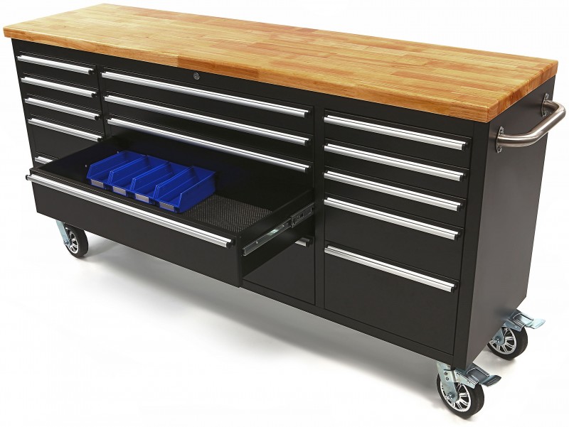 HBM Profi Gereedschapswagen Werkbank met Houten Blad 182 cm - Zwart, Verrijdbaar, 15 Laden, 700 kg
HBM Profi Gereedschapswagen Werkbank met Houten Blad 182 cm - Zwart, Verrijdbaar, 15 Laden, 700 kg