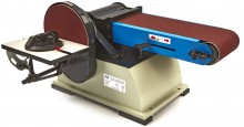 HBM 150 x 1220 professionele band- en schijfschuurmachine 750 W 230 V hout, schijf 225 mm, bandsnelheid 10,2 m/s