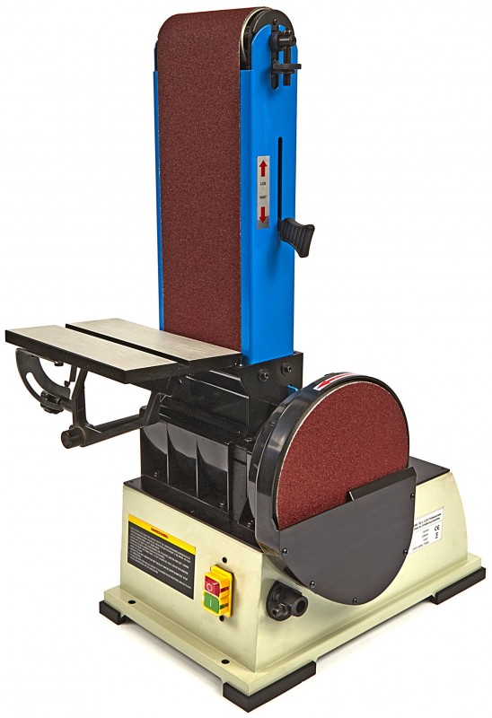 HBM 150 x 1220 professionele band- en schijfschuurmachine 750 W 230 V hout, schijf 225 mm, bandsnelheid 10,2 m/s
