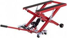 HBM universele verrijdbare motorlift rood, draagvermogen 500 kg, plateau 68 x 37 cm, 4 hoogtes