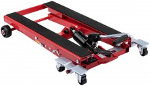 HBM universele verrijdbare motorlift rood, draagvermogen 500 kg, plateau 68 x 37 cm, 4 hoogtes