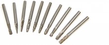 HBM 10-delige HM Frezenset 3 mm Opname voor Aluminium, Metaal en Staal HBM 10-delige HM Frezenset 3 mm Opname voor Aluminium, Metaal en Staal