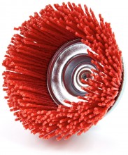 HBM Nylon Kom Borstel 75 mm, Schuurborstel 6 mm Opname voor Metaal