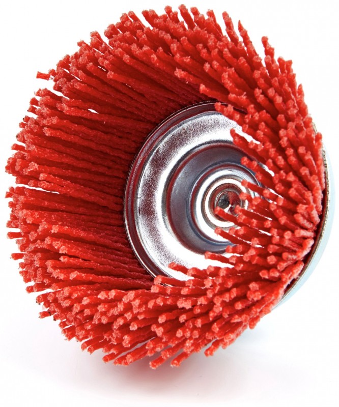 HBM Nylon Kom Borstel 75 mm, Schuurborstel 6 mm Opname voor Metaal