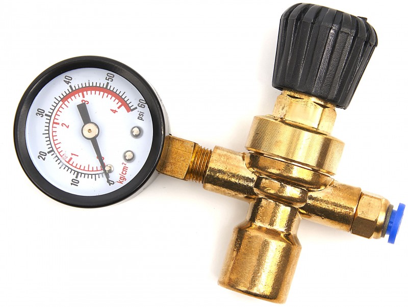 HBM reduceerventiel met manometer voor MIG-MAG wegwerpfles HBM reduceerventiel met manometer voor MIG-MAG wegwerpfles