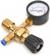 HBM reduceerventiel met manometer voor MIG-MAG wegwerpfles HBM reduceerventiel met manometer voor MIG-MAG wegwerpfles