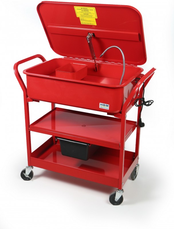 HBM 90 Liter Verrijdbare Ontvetterbak met Pomp, 1,9 l/min, 35 kg